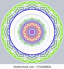 Beautiful Round Flower Mandala. Vector Illustration. For Coloring Book, Greeting Card, Invitation, Tattoo