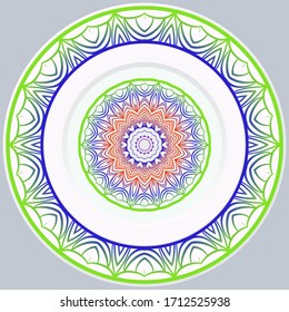 Beautiful Round Flower Mandala. Vector Illustration. For Coloring Book, Greeting Card, Invitation, Tattoo