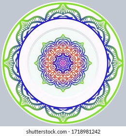 Beautiful Round Flower Mandala. Vector Illustration. For Coloring Book, Greeting Card, Invitation, Tattoo