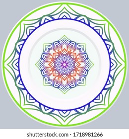 Beautiful Round Flower Mandala. Vector Illustration. For Coloring Book, Greeting Card, Invitation, Tattoo