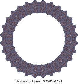 Beautiful round frame with a pattern. Vector file for designs.