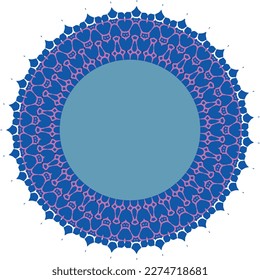 Beautiful round frame with a pattern. Vector file for designs.