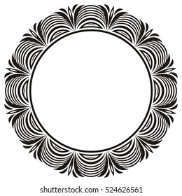 Beautiful round frame. Vector illustration.
