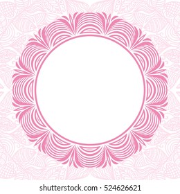 Beautiful round frame. Vector illustration.