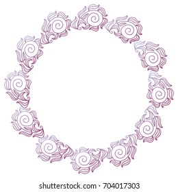 Beautiful round frame. Vector illustration.