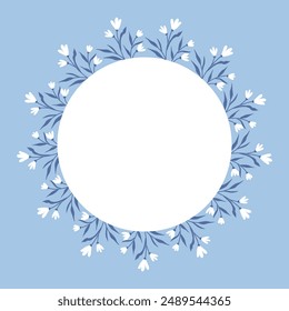 Schöner runder Rahmen mit Wildblumen