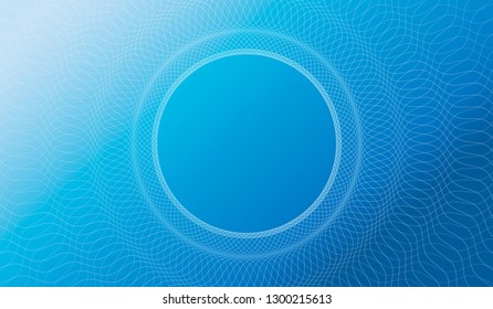 Beautiful round geometric symmetric pattern of wavy lines on a gradient background. Vector eps 10