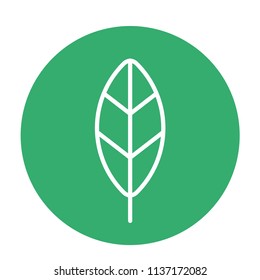 Beautiful Round Leave Icon. Vector