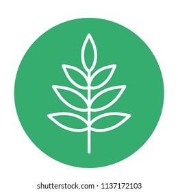 Beautiful Round Leave Icon. Vector