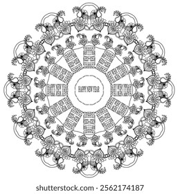 Its a beautiful round mandala.