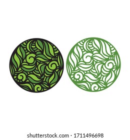 Beautiful round nature decorative element. Vector illustration