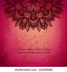 Beautiful round ornament. Abstract vector background