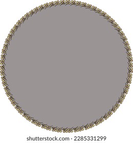 Hermoso patrón redondo con flores pequeñas. Archivo vector para diseños.
