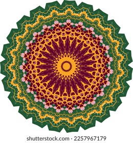 Beautiful round pattern. Vector file for designs.