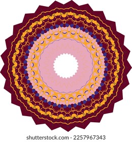 Beautiful round pattern. Vector file for designs.