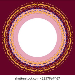 Beautiful round pattern. Vector file for designs.