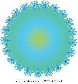 Beautiful round pattern.  Vector file for designs.