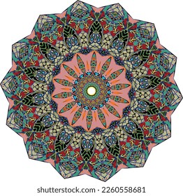 Beautiful round pattern.  Vector file for designs.