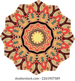 Beautiful round pattern.  Vector file for designs.