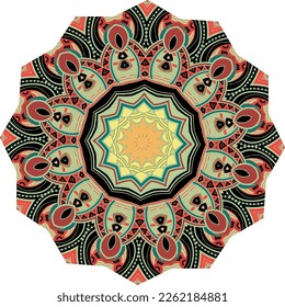 Beautiful round pattern. Vector file for designs.