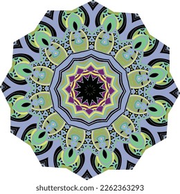 Beautiful round pattern. Vector file for designs.