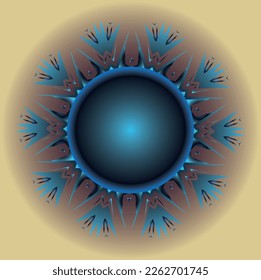 Beautiful round pattern. Vector file for designs.