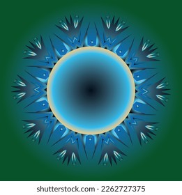 Beautiful round pattern. Vector file for designs.