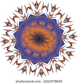 Beautiful round pattern. Vector file for designs.