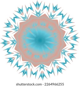 Beautiful round pattern. Vector file for designs.