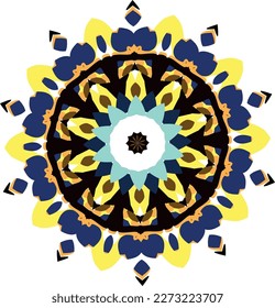 Beautiful round pattern. Vector file for designs.