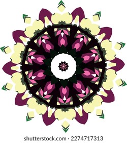 Beautiful round pattern. Vector file for designs.