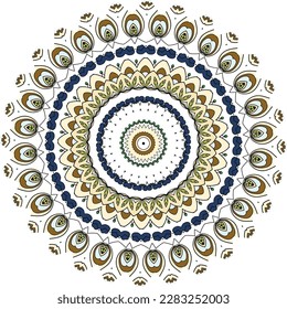 Beautiful round pattern. Vector file for designs.