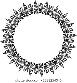 Beautiful round pattern. Vector file for designs.