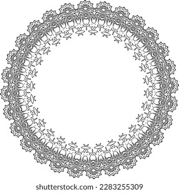 Beautiful round pattern. Vector file for designs.