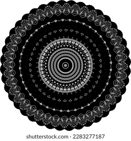 Beautiful round pattern. Vector file for designs.