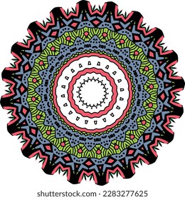 Beautiful round pattern. Vector file for designs.