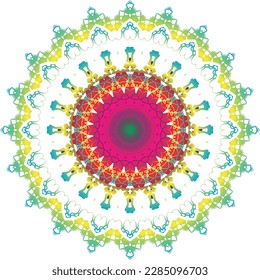 Beautiful round pattern. Vector file for designs.