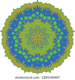 Beautiful round pattern. Vector file for designs.