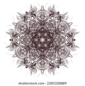 Beautiful round pattern. Vector file for designs.