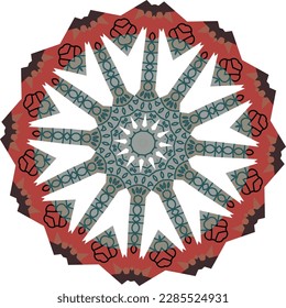 Beautiful round pattern. Vector file for designs.
