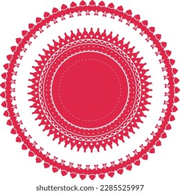 Beautiful round pattern. Vector file for designs.