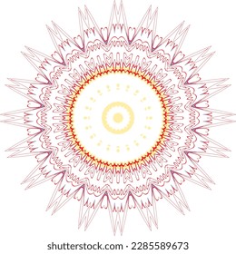 Beautiful round pattern. Vector file for designs.