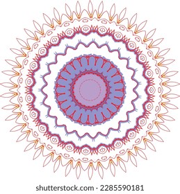 Beautiful round pattern. Vector file for designs.