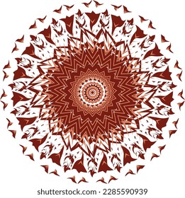 Beautiful round pattern. Vector file for designs.