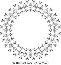 Beautiful round pattern. Vector file for designs.