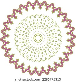 Beautiful round pattern. Vector file for designs.