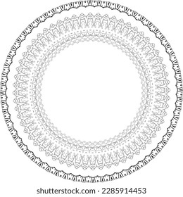 Beautiful round pattern. Vector file for designs.