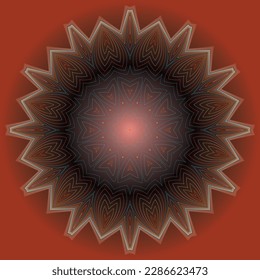 Beautiful round pattern. Vector file.