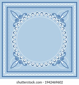 Beautiful round and square frame. Festive design. Vintage border. Vector illustration EPS10