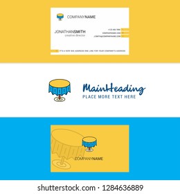 Beautiful Round table Logo and business card. vertical Design Vector